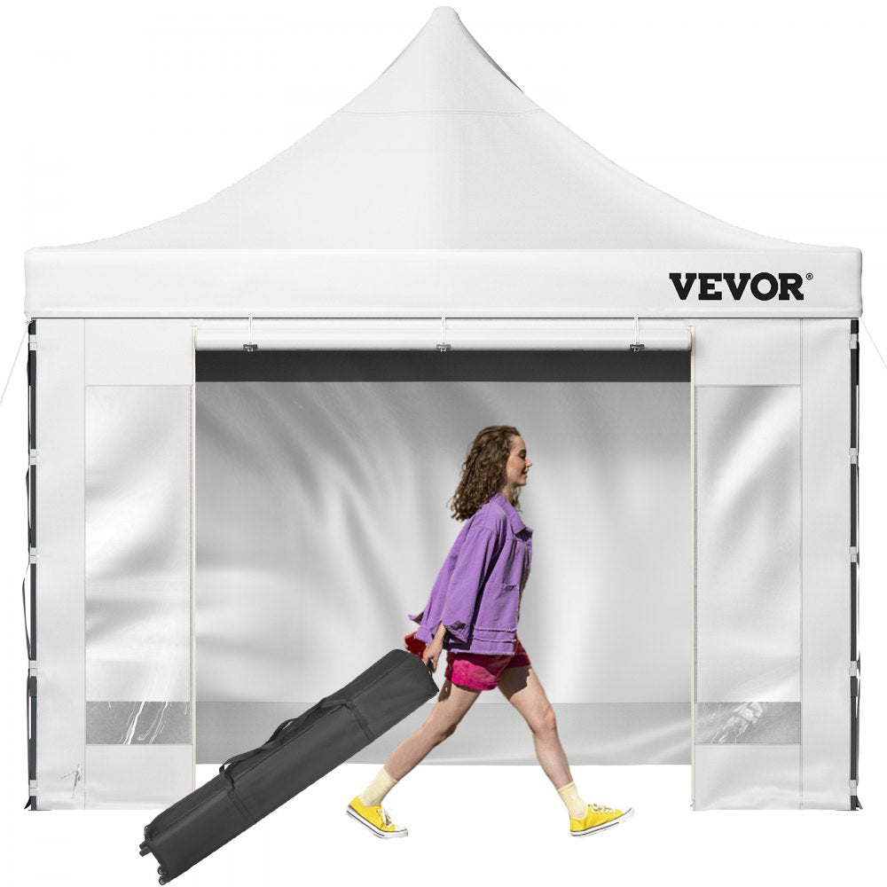 010747809967 - 10x10 ft Waterproof Canopy Tent with Clear Sidewalls