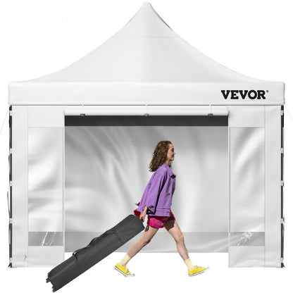 010747809967 - 10x10 ft Waterproof Canopy Tent with Clear Sidewalls
