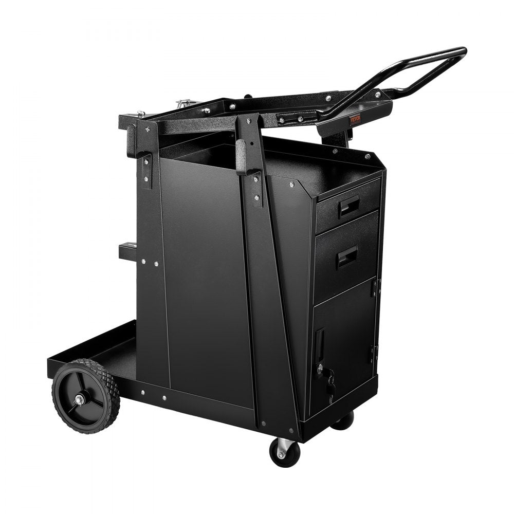 WT-178 - Heavy-Duty Welding Cart with 2 Drawers & Lockable Cabinet