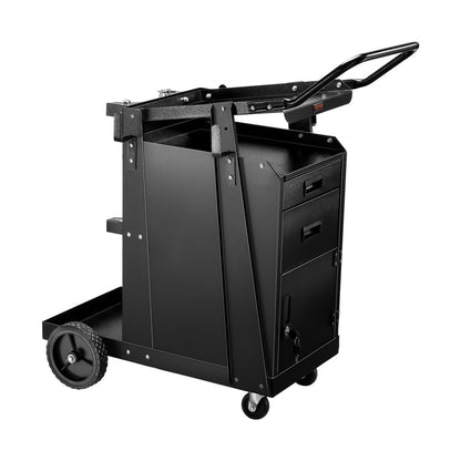 WT-178 - Heavy-Duty Welding Cart with 2 Drawers & Lockable Cabinet