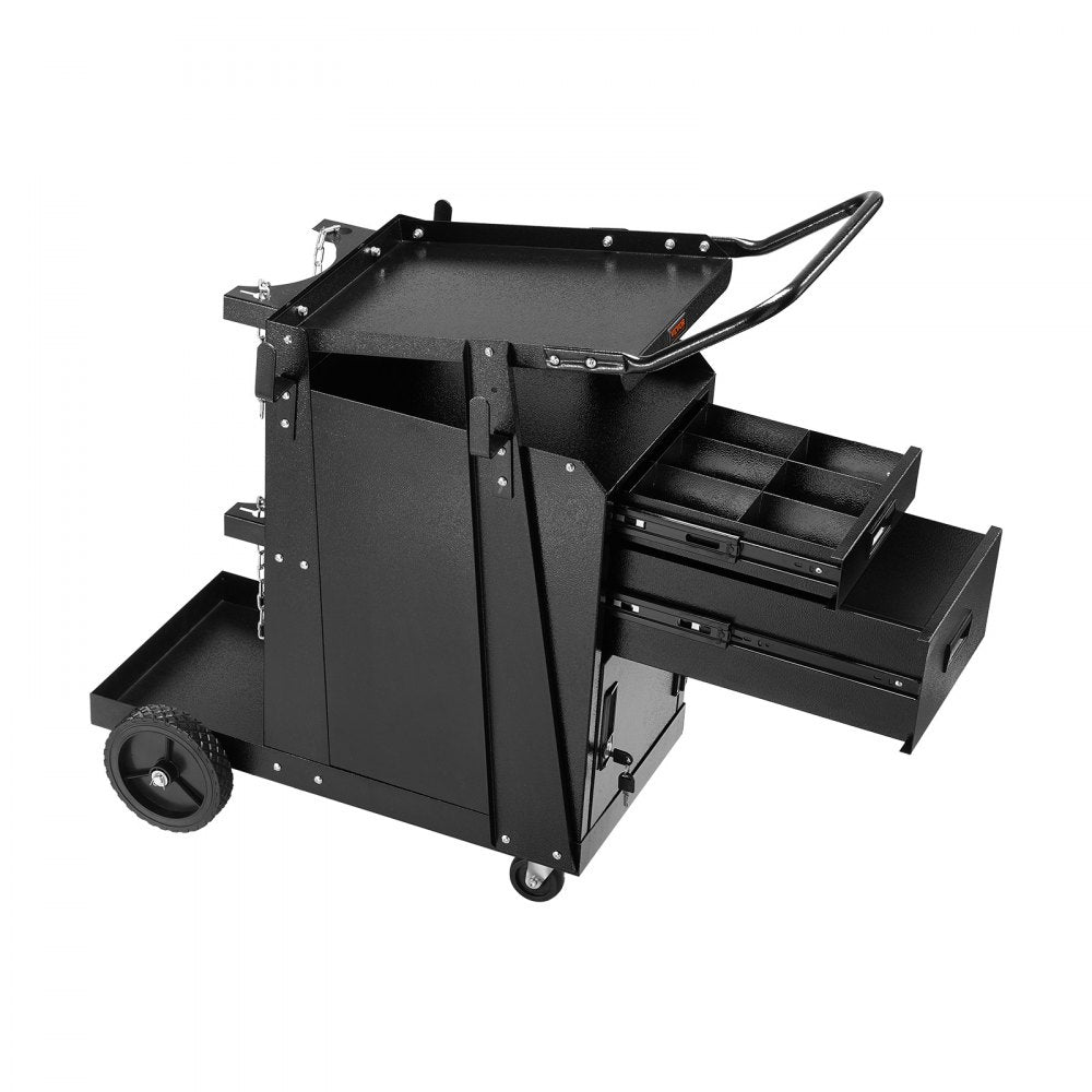 WT-178 - Heavy-Duty Welding Cart with 2 Drawers & Lockable Cabinet
