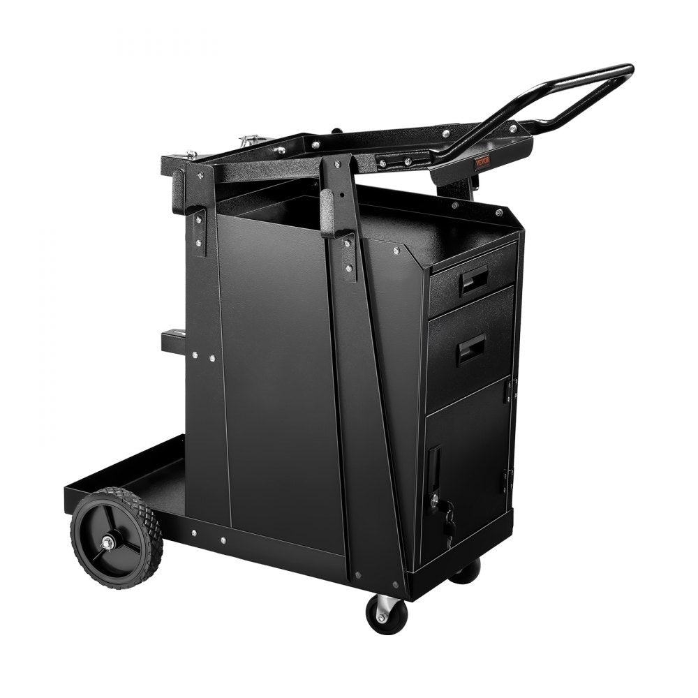 WT-178 - Heavy-Duty Welding Cart with 2 Drawers & Lockable Cabinet
