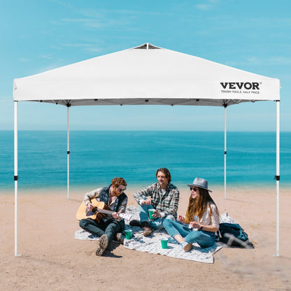 010782607748 - 10x10 ft VEVOR Pop-Up Canopy Tent with Adjustable Height