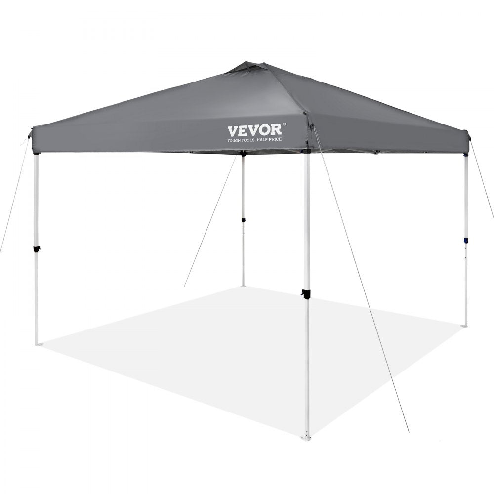 010429621718 - 10x10 ft Dark Gray Canopy Tent with UPF 50+ Protection
