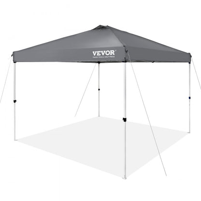 010429621718 - 10x10 ft Dark Gray Canopy Tent with UPF 50+ Protection