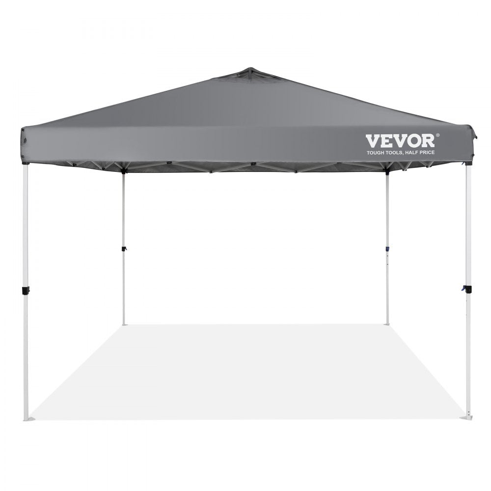 010429621718 - 10x10 ft Dark Gray Canopy Tent with UPF 50+ Protection