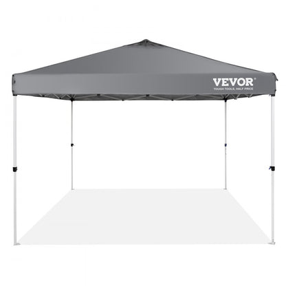 010429621718 - 10x10 ft Dark Gray Canopy Tent with UPF 50+ Protection