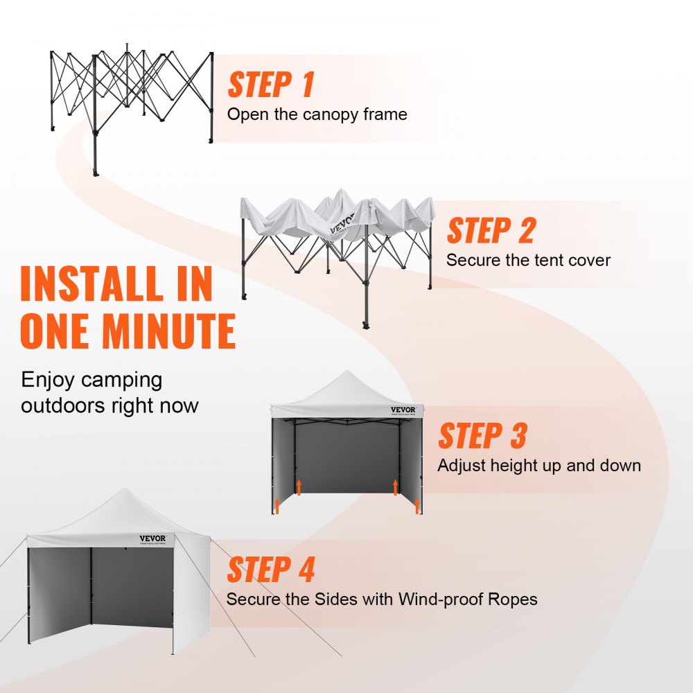 010319834328 - 10x10 FT Portable Canopy Tent with UPF 50+ Protection