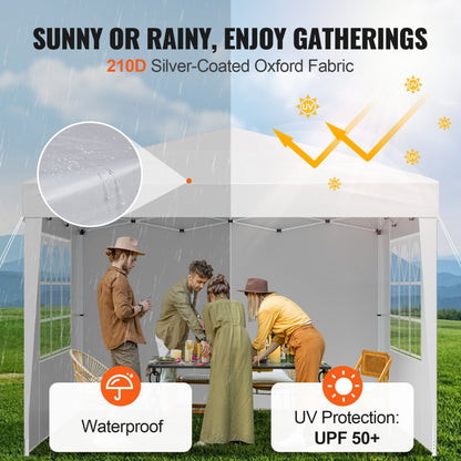 ZYP-3X3 - Durable 10' x 10' Canopy with Sidewalls for Outdoor Gatherings