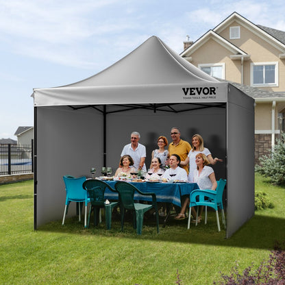 010413698777 - 10x10 FT VEVOR Canopy Tent with Heavy-Duty Frame
