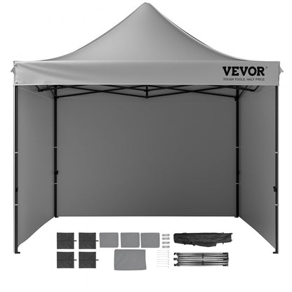 010413698777 - 10x10 FT VEVOR Canopy Tent with Heavy-Duty Frame