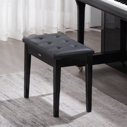 SUE-4 - 13.78" Wooden Piano Bench with Storage & Anti-Slip Design