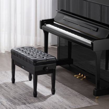 SUD-7 - Adjustable Duet Piano Bench, 26.5" Padded Seat, 400 lbs Capacity