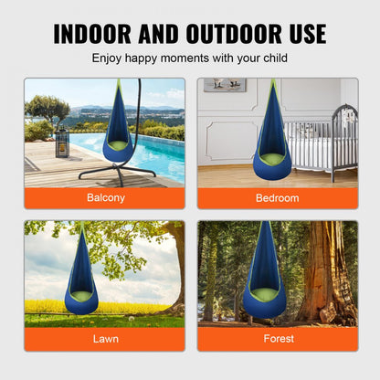 LYY010 - Kids Pod Swing Seat with Inflatable Cushion & 190 lbs Capacity