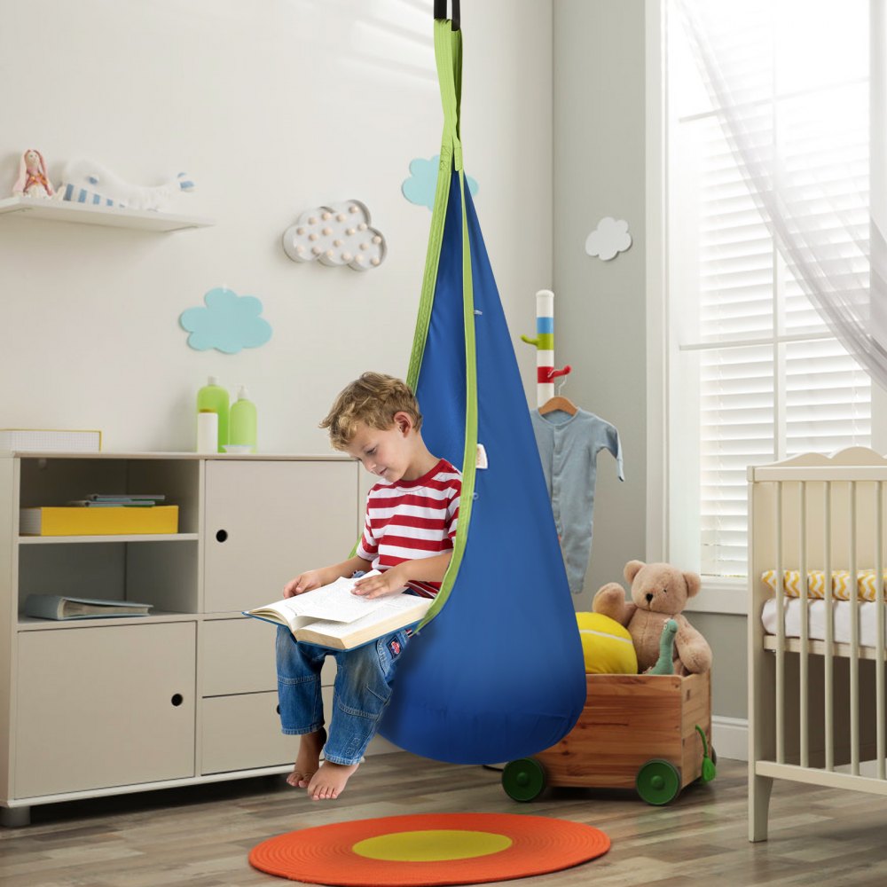 LYY010 - Kids Pod Swing Seat with Inflatable Cushion & 190 lbs Capacity