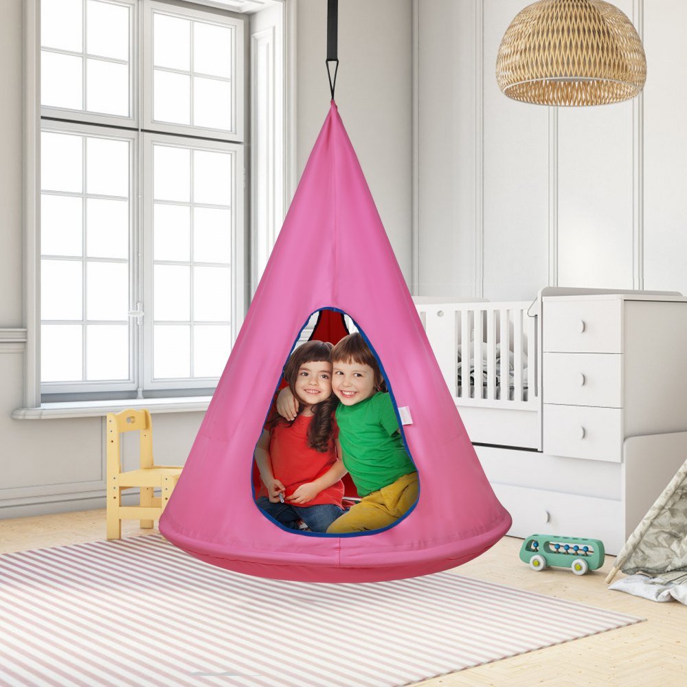 LYY006 - 32" Kids Swing Chair with Tent, Durable Oxford Fabric