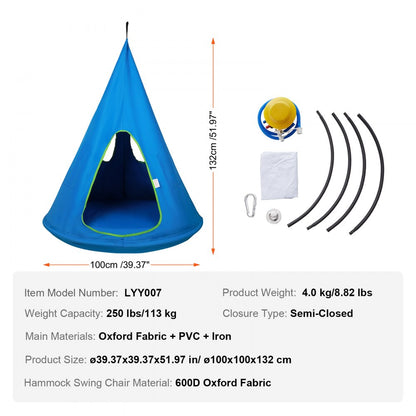 LYY007 - 32" Kids Nest Swing Chair with Adjustable Rope & Inflatable Cushion