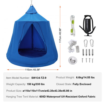 SW134-TZ-9 - 330LB Waterproof Hanging Tent for Kids with Inflatable Base