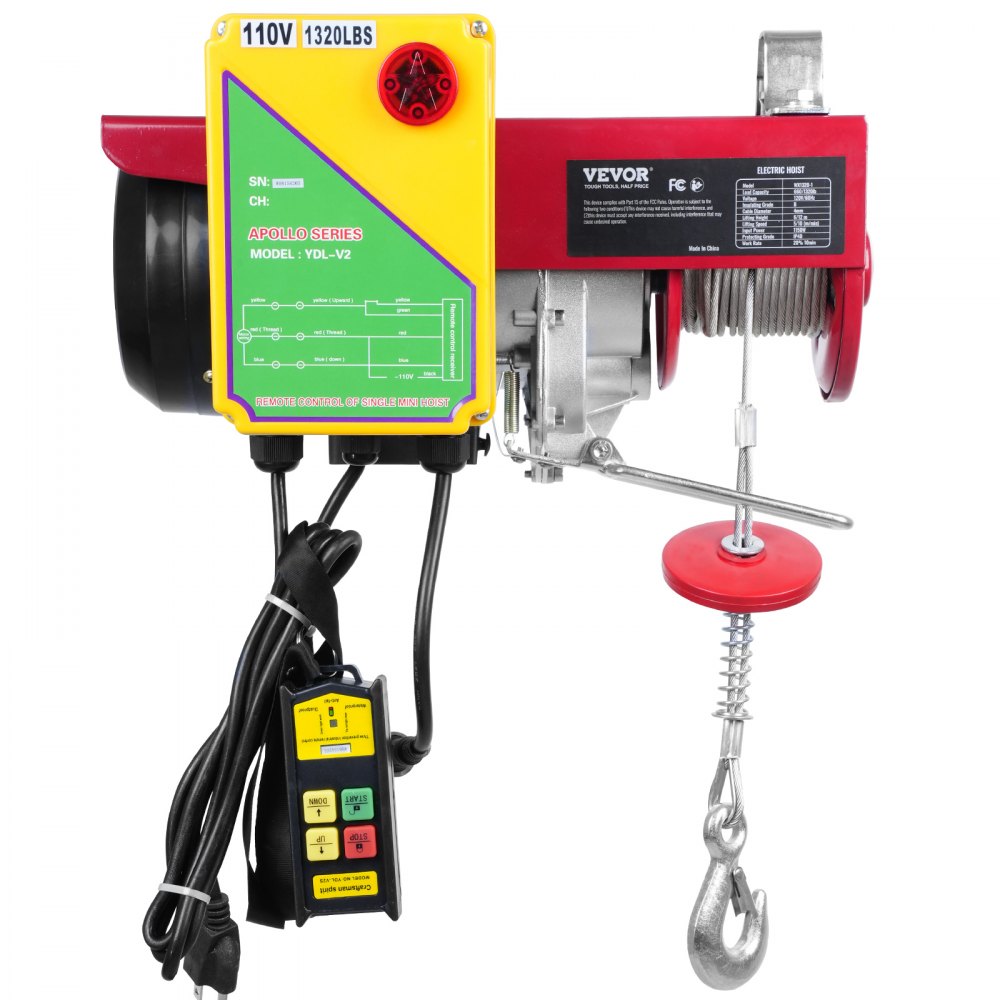 010976282700 - 1320 lbs Electric Hoist for Efficient Material Handling