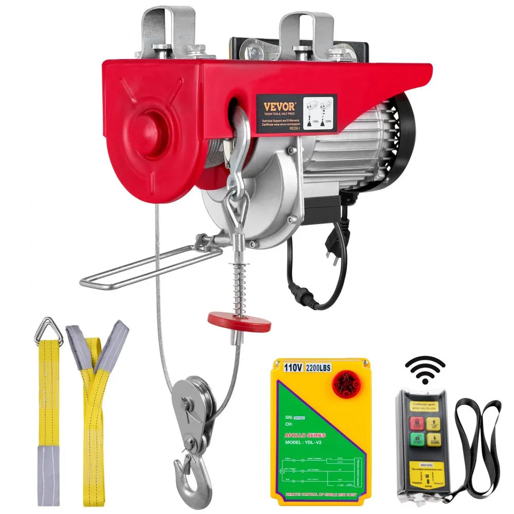 010751256234 - 2200 lbs Wireless Electric Hoist with 40ft Lift Height