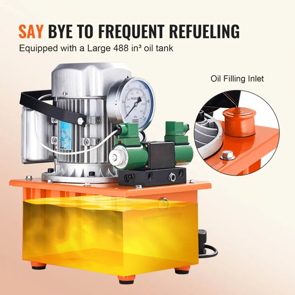 GYB-700AⅡ - 750W Electric Hydraulic Pump, 10,000 PSI Power