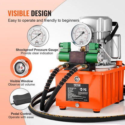 GYB-700AⅡ - 750W Electric Hydraulic Pump, 10,000 PSI Power