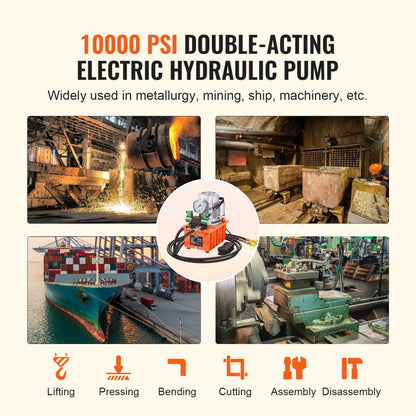 GYB-700AⅡ - 750W Electric Hydraulic Pump, 10,000 PSI Power