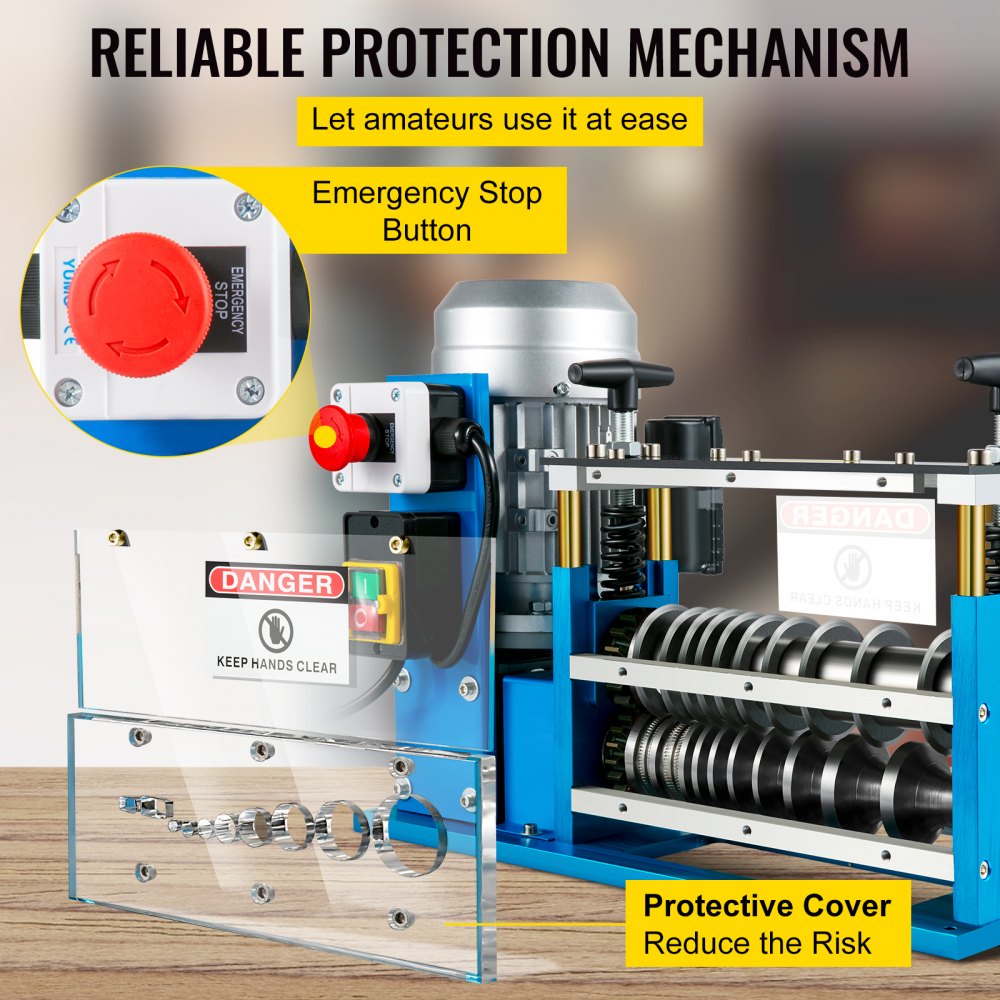 SMS-038 - Powerful Copper Wire Stripping Machine, 0.06-1.5" Capacity