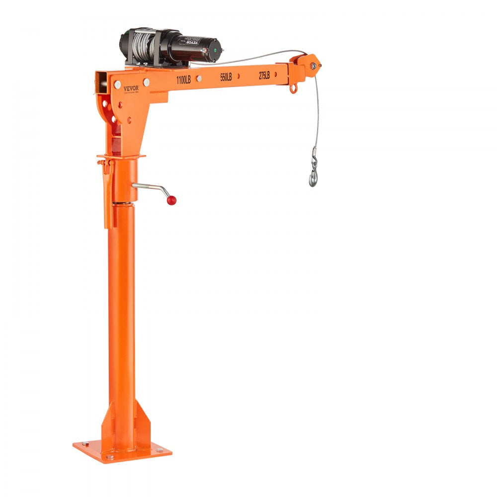 GZB80263-1100-12V - 1100 lbs VEVOR 360° Truck Crane Hoist with Adjustable Settings