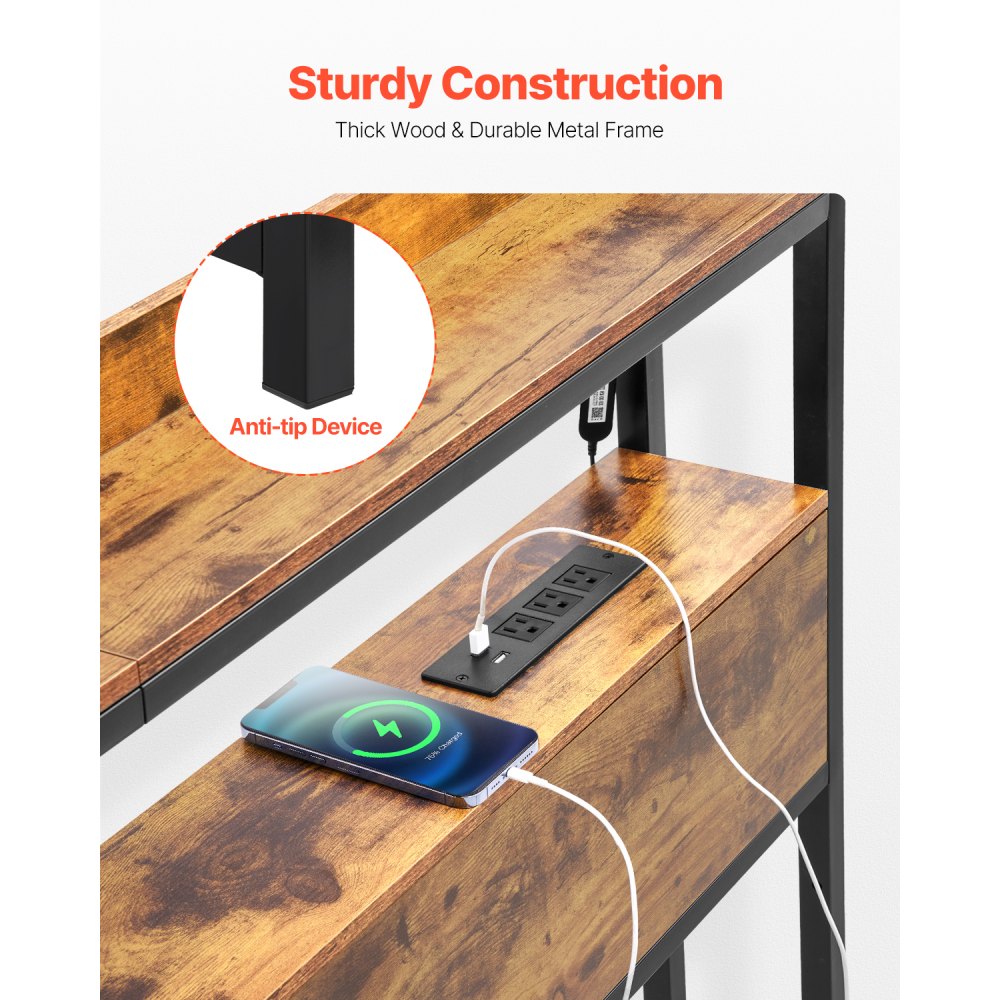 YJXCTJ-003 - Vintage Headboard with RGB Lights & Power Strips