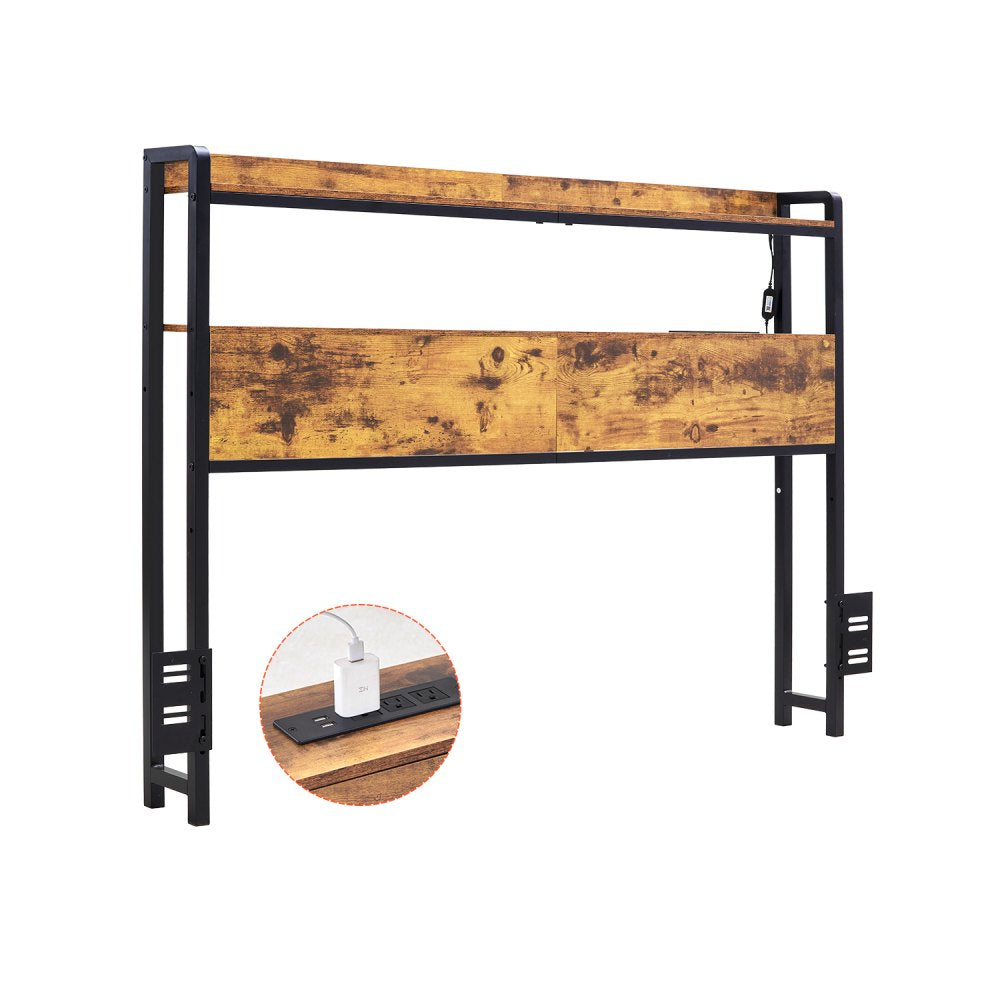 YJXCTJ-003 - Vintage Headboard with RGB Lights & Power Strips