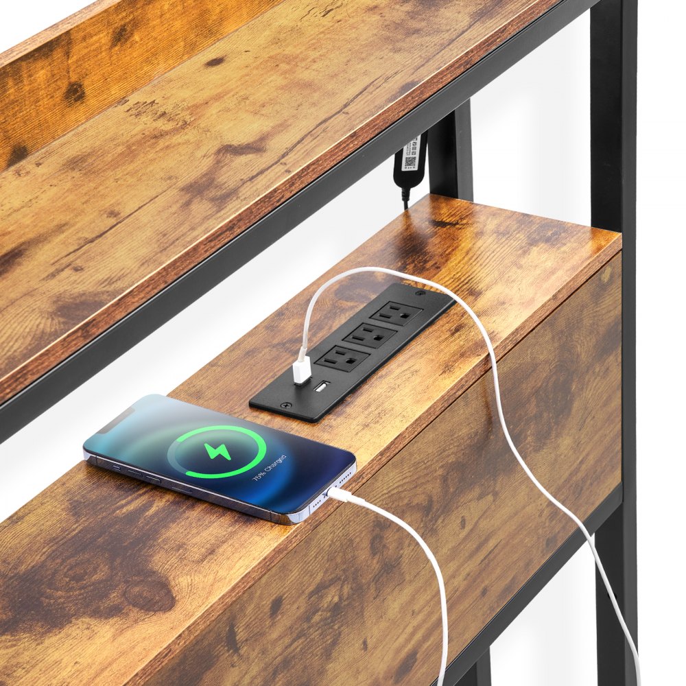 YJXCTJ-003 - Vintage Headboard with RGB Lights & Power Strips