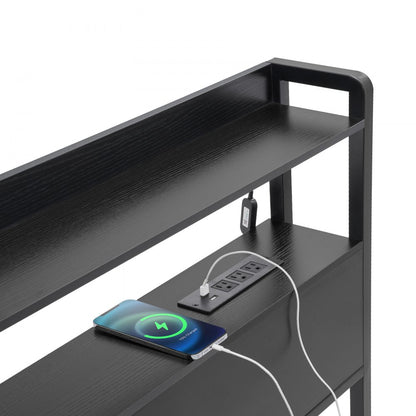 YJXCTJ-004 - Vintage Queen Headboard with Power Strips & RGB Lights