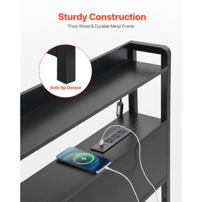 YJXCTJ-002 - Vintage Style King Headboard with LED Lights & Storage