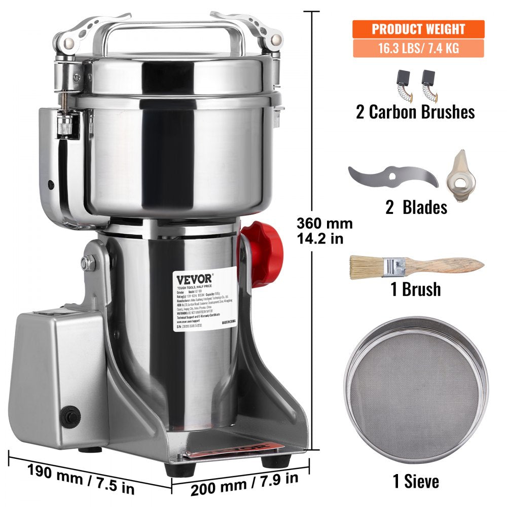 XZ-10B High-Speed 2500g Electric Grain Mill for Efficient Grinding