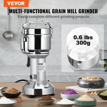 XZ-4A - 1900W Stainless Steel Electric Grain Mill for Fast Grinding