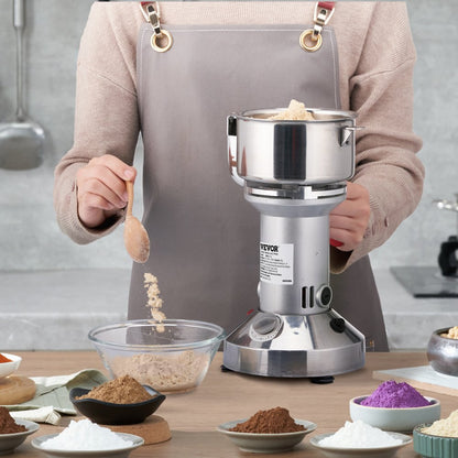 XZ-4A - 1900W Stainless Steel Electric Grain Mill for Fast Grinding