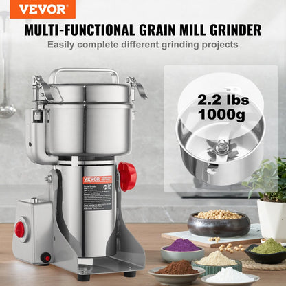 HC-1000Y - 1000g Stainless Steel Spice Grinder with 3000W Power