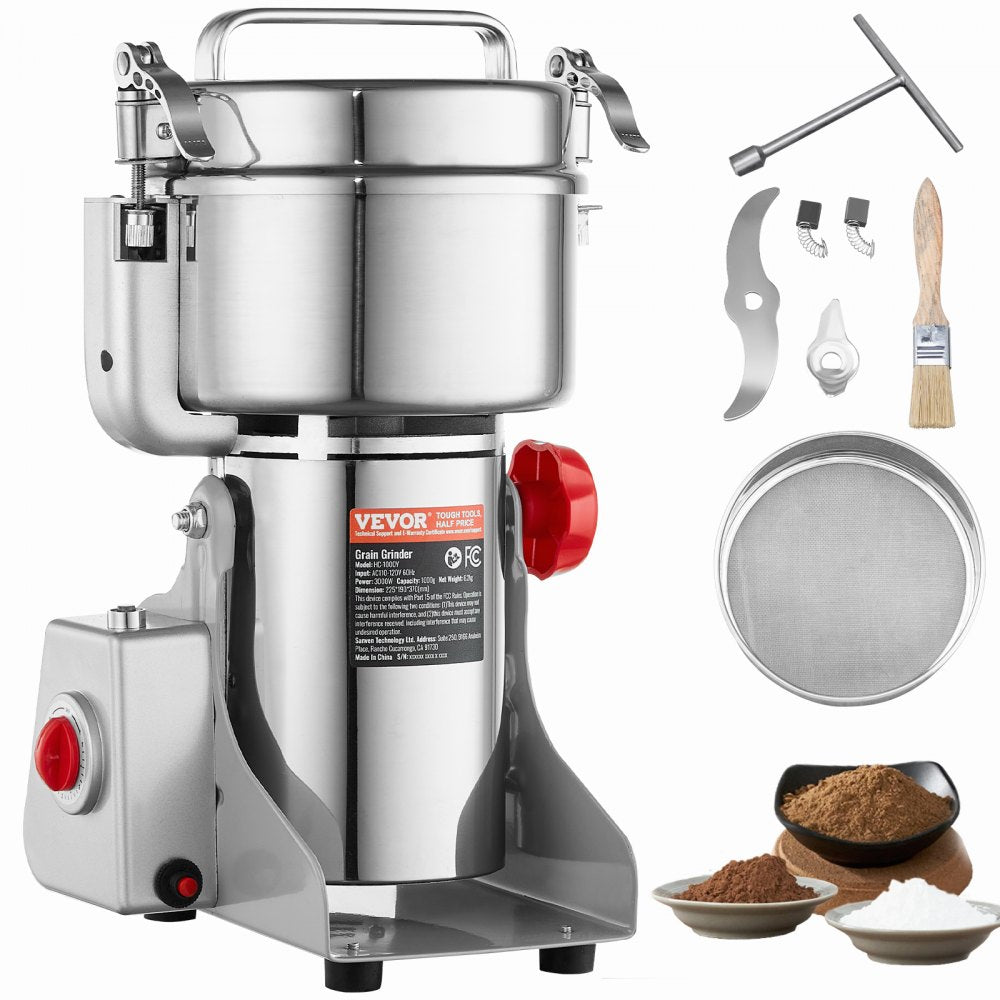 HC-1000Y - 1000g Stainless Steel Spice Grinder with 3000W Power