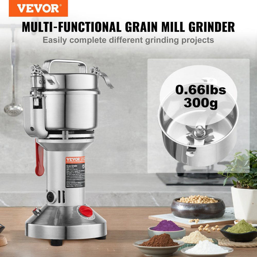 HC-300 - High-Speed 300g Electric Spice & Grain Mill Grinder
