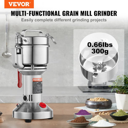 HC-300 - High-Speed 300g Electric Spice & Grain Mill Grinder