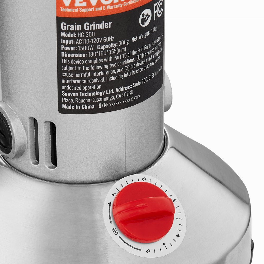 HC-300 - High-Speed 300g Electric Spice & Grain Mill Grinder