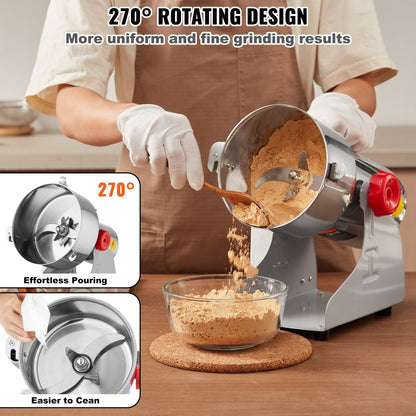 HC-500Y - 500g Electric Spice Grinder with 270-Degree Swing Design