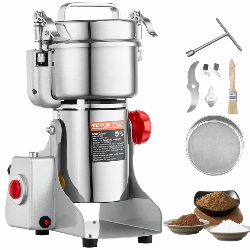 HC-500Y - 500g Electric Spice Grinder with 270-Degree Swing Design