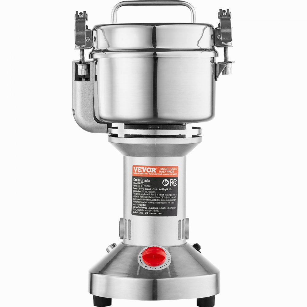 HC-550 - 550g Electric Grain Mill with Adjustable Timer & Durable Stainless Steel Blades