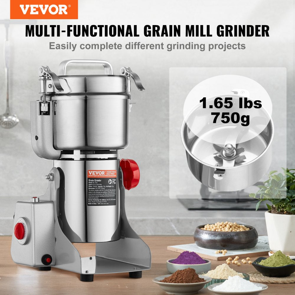 HC-750Y - 750g Electric Spice Grinder with 270-Degree Swing Design