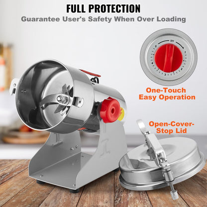 HC-750Y - 750g Electric Spice Grinder with 270-Degree Swing Design