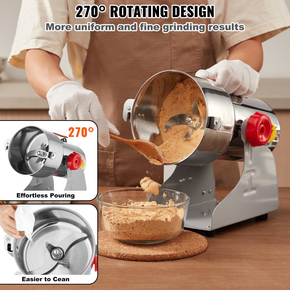 HC-750Y - 750g Electric Spice Grinder with 270-Degree Swing Design