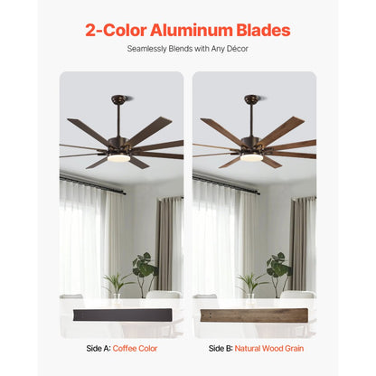 FR25050L-72"ORB - 72" VEVOR Ceiling Fan & Light with 6 Speeds