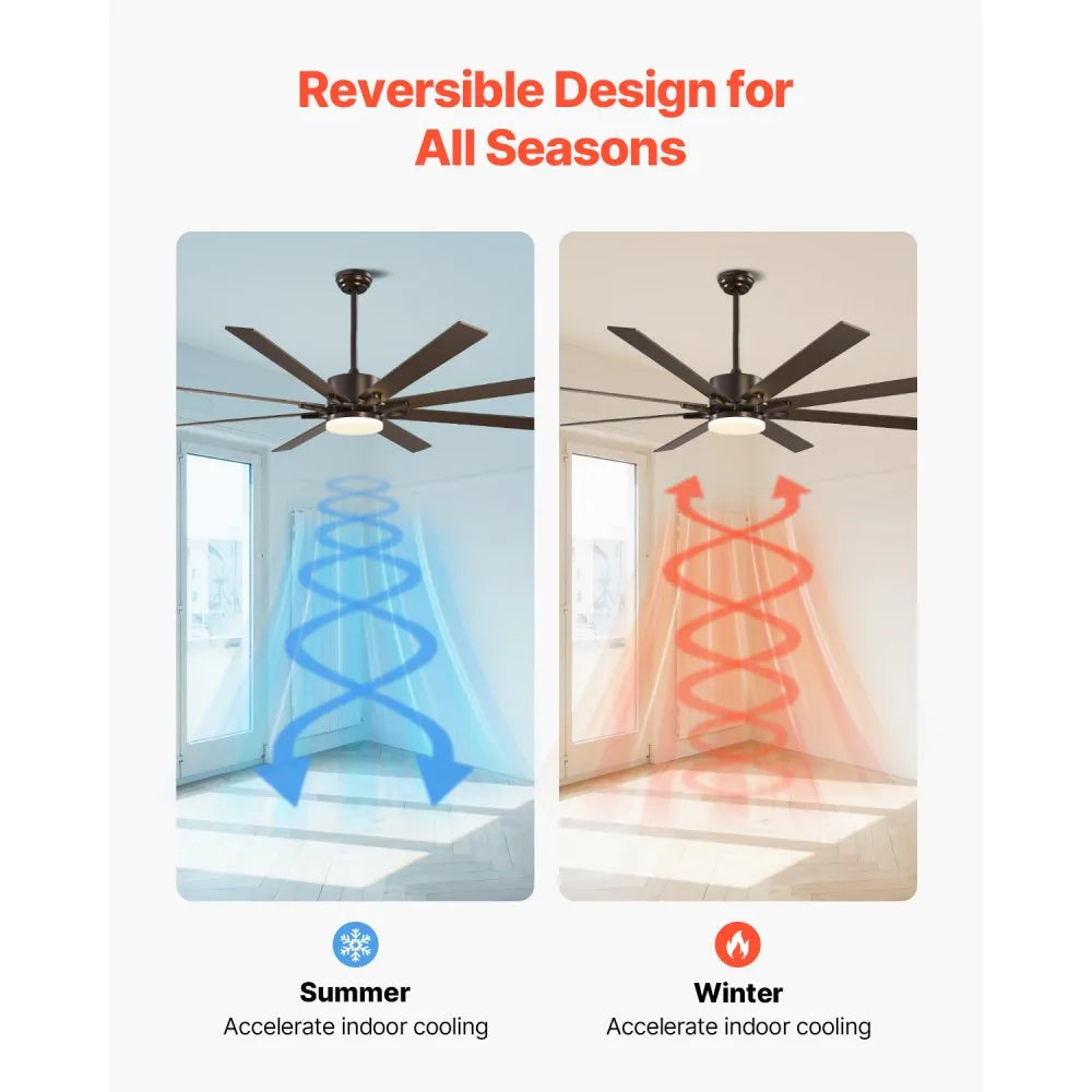 FR25050L-72"ORB - 72" VEVOR Ceiling Fan & Light with 6 Speeds